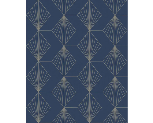 Behang met geometrisch waaiermotief