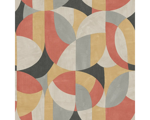 Geometrisch patroon met halve cirkels en rechthoeken behang