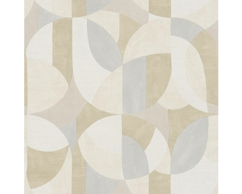 Behang met geometrisch patroon van cirkels en rechthoeken