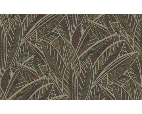 Behang met bladerpatroon