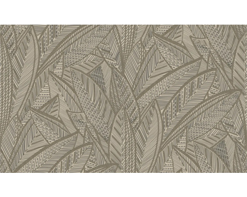 Behang met bladmotief