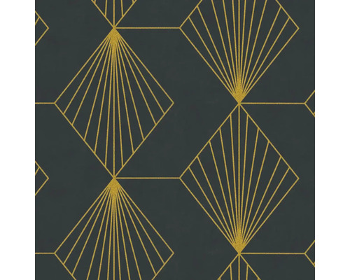 Behang met geometrisch waaiermotief