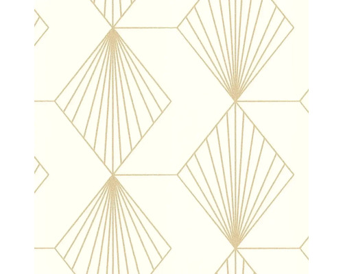 Behang met geometrisch waaiermotief