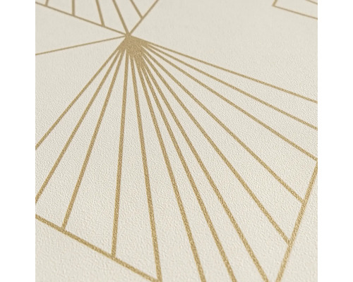 Close-up van een behang met een geometrisch patroon