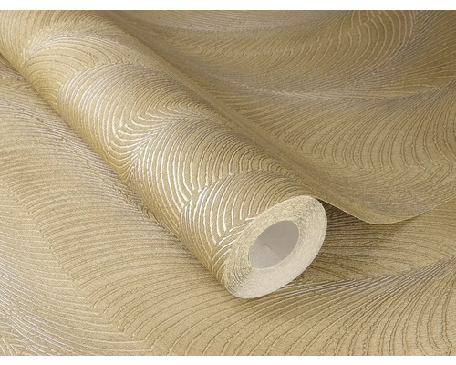 Rol behang met bladmotief