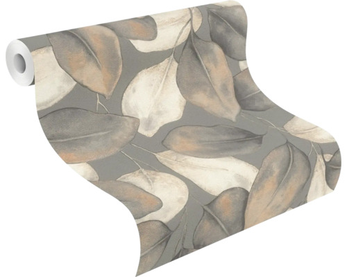 Behangrol met bladerenmotief