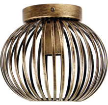 Plafondlamp van metaal met kooi ontwerp