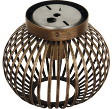 Plafondlamp met metalen lamellen lampenkap