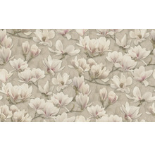 Behang met magnolia bloemmotief
