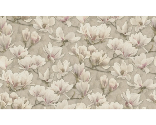 Behang met magnolia bloemmotief