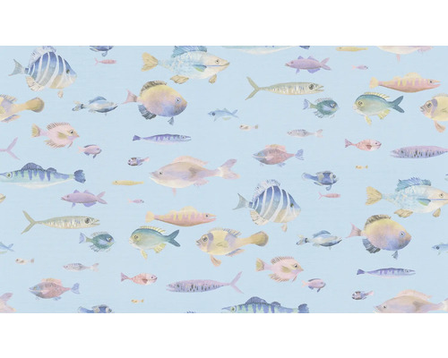 Behang met vispatroon