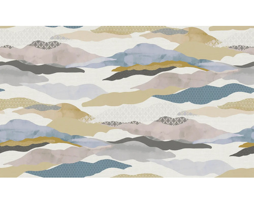 Behang met abstract bergmotief