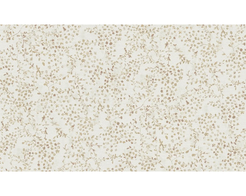 Behang met bloemmotief en bladerdesign