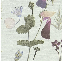 Behang met bloemen en bladeren