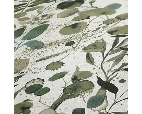 Close-up van een behang met botanisch patroon