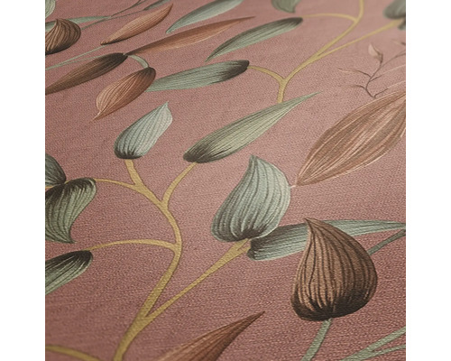 Close-up van een behang met bladmotief