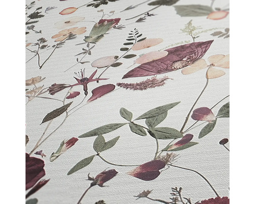 Close-up van een behang met bloemmotief