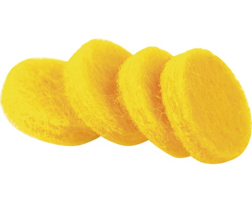 Gele wattenschijfjes in detail