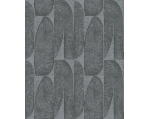 Behang met geometrisch bladerpatroon