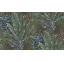 Behang met plantmotieven in jungle stijl