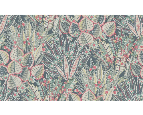 Detail van een behang met jungle motieven