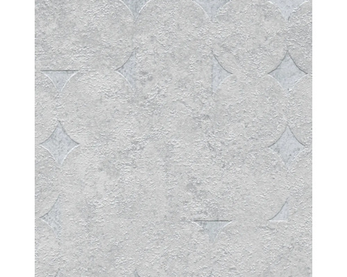 Close-up van een grijs structuurbehang met cirkelpatroon