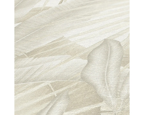 Behang met bladmotief