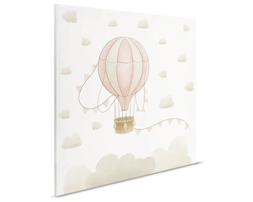 Canvas schilderij met luchtballon en wolkenmotief