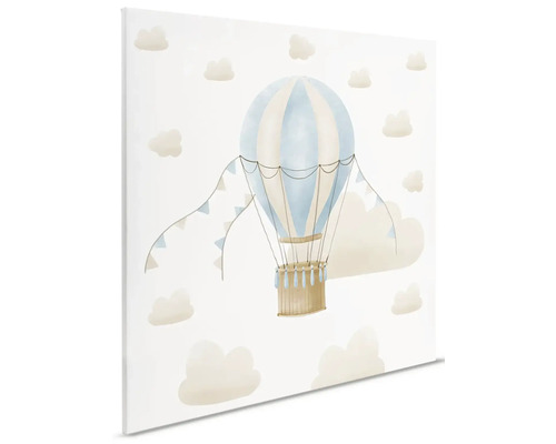 Canvas schilderij met luchtballon en wolkenmotief