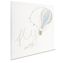 Schilderij canvas Vliegende ballon 30x30 cm