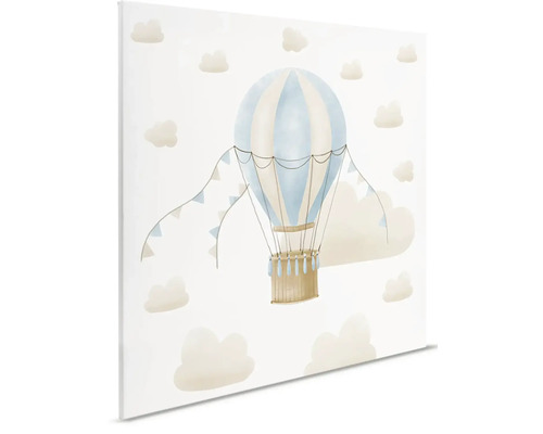 Canvas schilderij met luchtballon motief en wolken