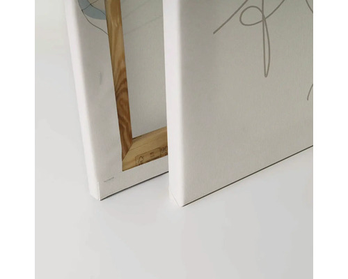 Gedetailleerd zicht op een canvas met houten spieraam