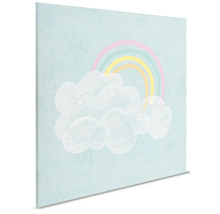 Schilderij canvas Regenboog 30x30 cm