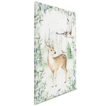 Decoratieve wanddecoratie met herten, uilen en bosmotief
