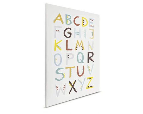 Alfabetposter met kleurrijke letters in een kinderlijk ontwerp