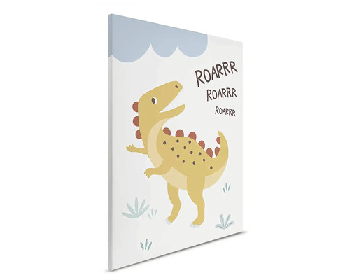 Canvas schilderij met dinosaurusmotief en de tekst ROARRR