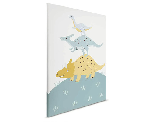 Decoratief canvas met dinosaurusmotief voor kinderkamer