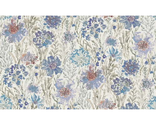 Behang met floraal aquarelpatroon