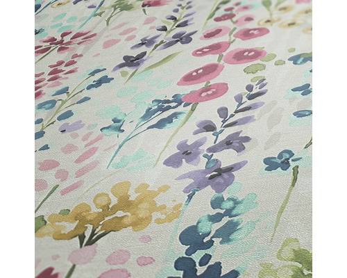 Behang met bloemmotief