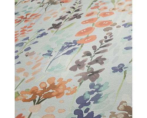 Close-up van behang met bloemmotief