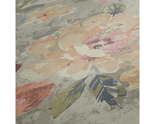 Close-up van een behang met bloemenmotief