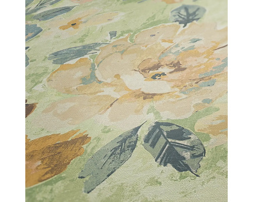 Close-up van een behang met bloemmotief