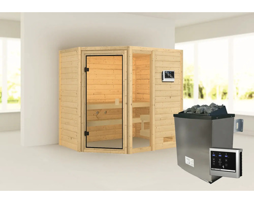 Sauna met kachel en besturing