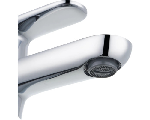 Chromen kraan met waterbesparende functie