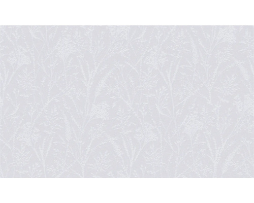 Wit behang met plantenmotief