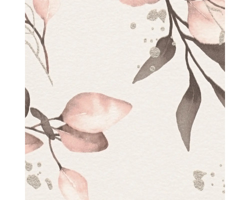 Illustratie met bladeren en zilveren accenten