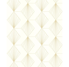 Behang met geometrisch waaier- en ruitpatroon