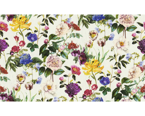 Bloemenbehang met rozen, tulpen en hortensia''s