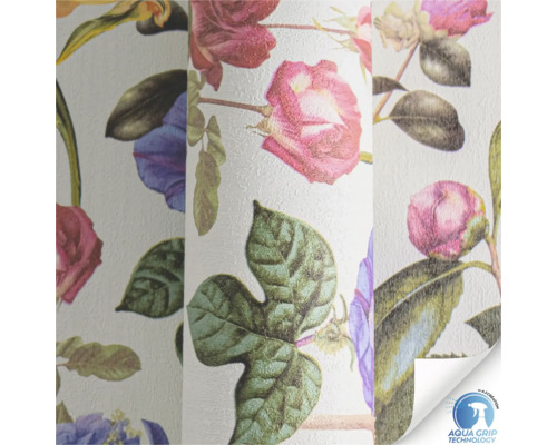Behangrol met bloemenpatroon en Aqua Grip Technology