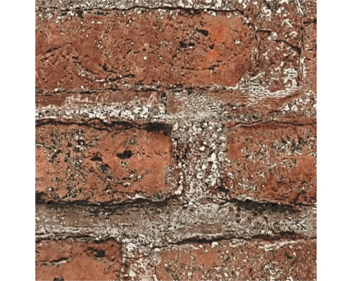 Close-up van een behang met baksteenmotief